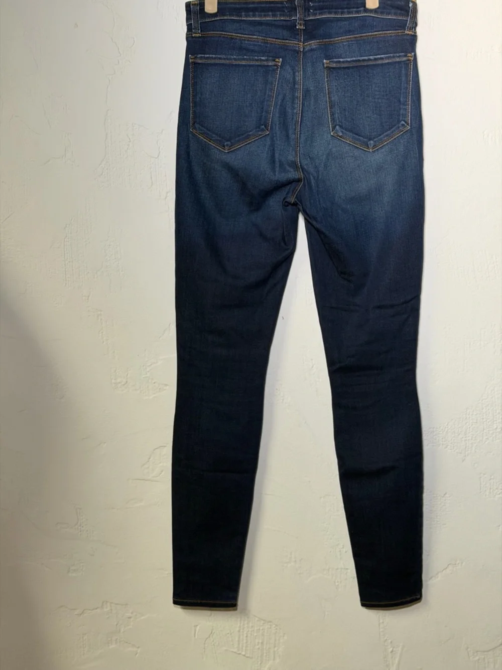 L'AGENCE dark distressed High-Rise Skinny Margot Jeans